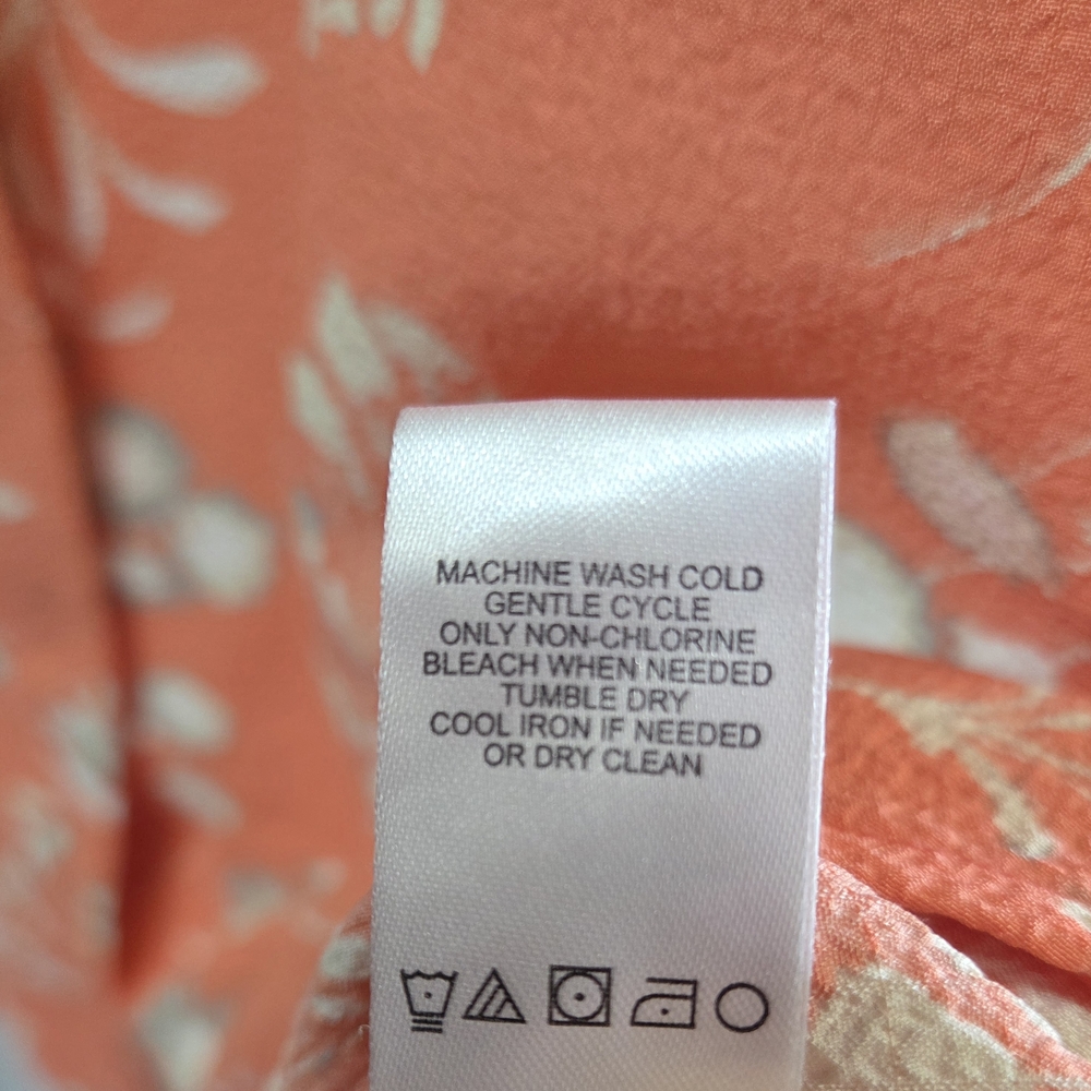 Calvin Klein Coral Floral Blouse - Picture 6 of 6